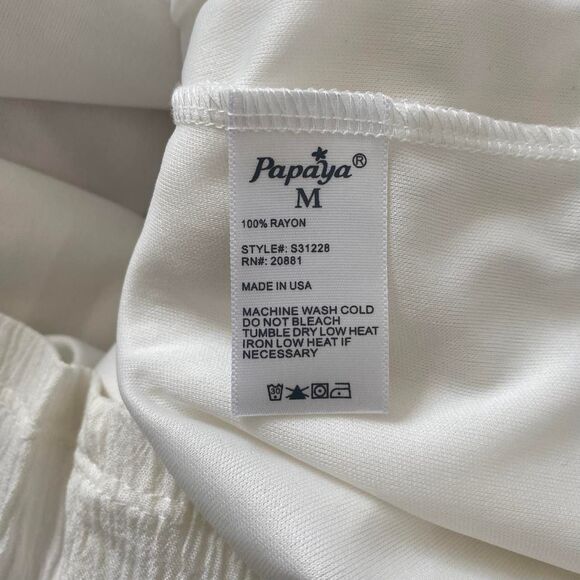 Papaya Vintage Deadstock Cream White Boho Lace Crochet Mini Skirt M - Picture 8 of 8